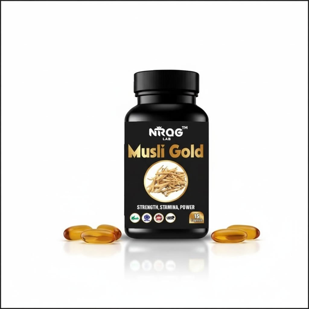 Nirog Lab Musli Gold Capsule – Supports Male Fertility, Enhances Physical Strength & Energy