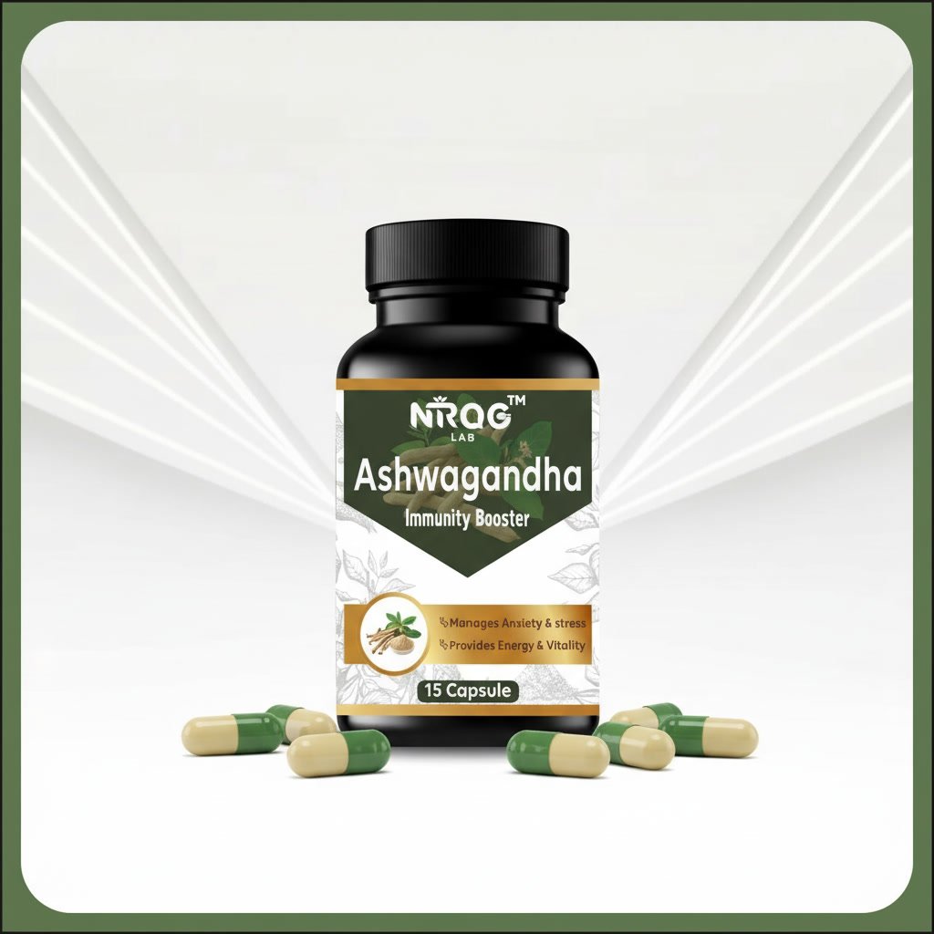 Nirog Lab Ashwagandha Capsule – Increases physical endurance, Boosts the immune system and Supports memory, focus, and mental clarity