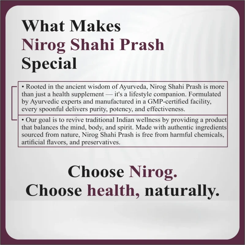 Nirog Lab Shahi Prash - Reduces Fatigue, Improves Stamina, and Keeps the Body Energized Throughout the Day